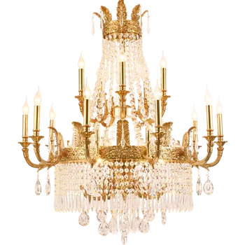 DINGFAN Európskej Rokoka 20 Svetlá Luxusné Mosadzná Lampa Domov Decore Visí Lampa Hotel Špirála Tortu Luster Stojan