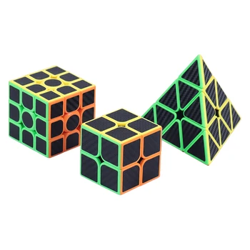 1PC 3x3x3 Profesionálne Magic Cube karbónová Nálepka Rýchlosť Kocka, Námestie Puzzle Vzdelávacie Hračky Pre Deti,