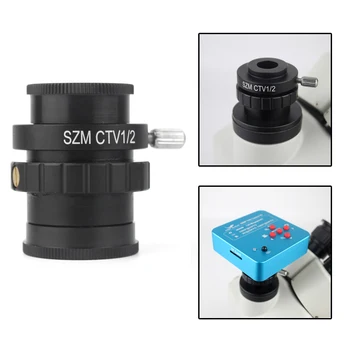 SZM farebné tv 1/2 1/3 1X Adaptér 0.3 X 0,5 X C mount Objektív + C CS Zároveň Hlavná Krúžok Trinocular Stereo Mikroskopom HDMI VGA USB Video Kamera