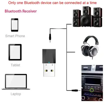 USB Bezdrôtový Bluetooth, 3,5 mm Audio Stereo Prijímač pre Auto AUX Reproduktor, konektor pre Slúchadlá Nové