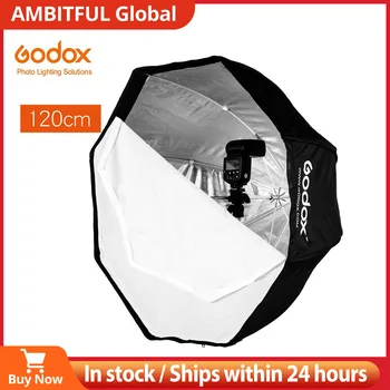Godox Photo Studio 120 cm 47in Prenosné Octagon Blesk Speedlight Speedlite Dáždnik Softbox Mäkké Box Paraple Reflektor
