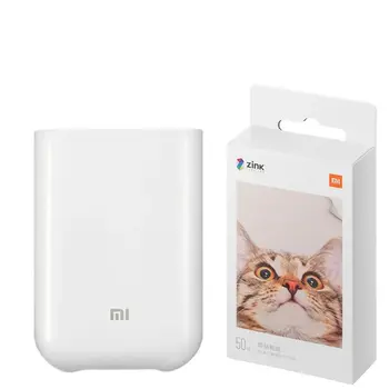 Foto Tlačiareň 300dpi Mi Bluetooth Kompatibilný Prenosný Mini Pocket Obrázok Tlačiarne Pre Smartphone S Mi Domov Aplikácie pre Xiao