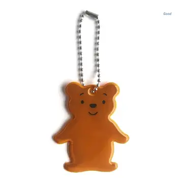 Roztomilý Medveď Reflexné Keychain Kúzlo Taška Prívesok Keyrings pre Bundy Batoh