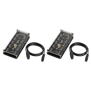 2X 5V 3Pin RGB LED Splitter 10-Port Hub S 50 3Pin Predlžovací Kábel, Ideálny Pre Veľa RGB