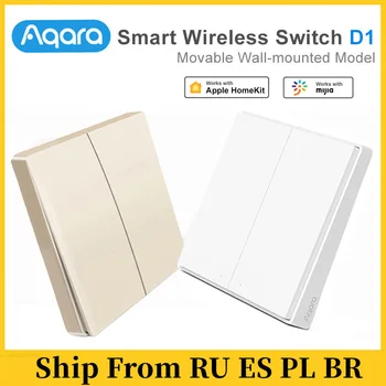 Aqara Smart Switch Svetlo Diaľkové Ovládanie ZiGBee Wifi Bezdrôtové Tlačidlo vypínač D1 Pracovať s Bránou 3 Hub homekit Xiao Mi Domov