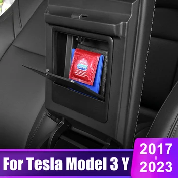 Pre Tesla Model 3 Y 2017- 2021 2022 2023 2024 Auto Stredovej Konzoly Opierkou Skrytý Úložný Box Skryté Zásobník Interiérové Doplnky