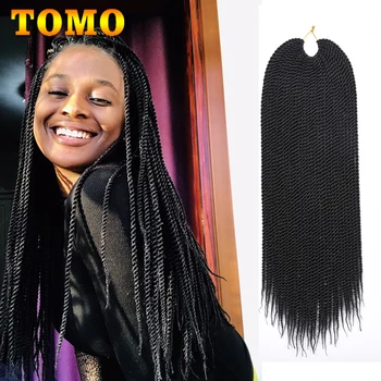 TOMO Ombre Senegalese Twist Háčkovanie Sieťky na Vlasy 14 18 22 Palcový 30 Korene Malé Senegal Syntetické Háčkovanie Sieťky, Pre Čierne Ženy