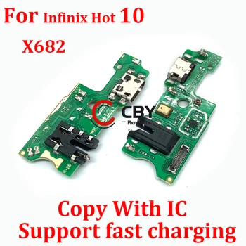 Pre Infinix Hot 10 10s Lite Hrať X682 X689 X688 X657 USB Nabíjací port Dock Konektor Nabíjania Flex Kábel Náhradné Diely