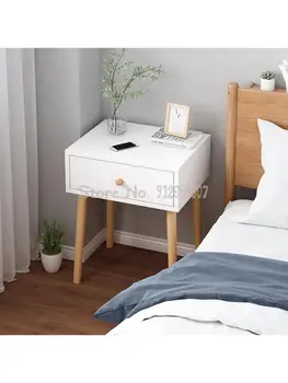 Nočný stolík home spálňa moderný minimalistický svetlo luxusné malé skrinky jednoduché skladovanie čistých červených malej veľkosti, nočné skrinky