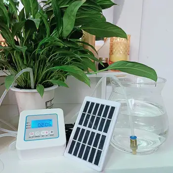 Solárny Zavlažovanie Nastaviť Záhrada Dual-výstup LED Digitálny Displej Automatické Zavlažovacie Zariadenia USB Nabíjateľné