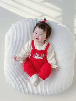 Baby Chlapci, Dievčatá Prekladané Upokojujúce Vankúš Bez Vnútorného Bavlna kórejský Štýl dojčení Posteľ Novorodenca Fotografie Sedáku