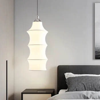 Taliansky Hodvábnej látky Prívesok Lampa Obývacia Izba LED Svetiel Prívesok Moderných Domov Pobyt Bar, Spálne, Jedáleň Osvetlenie Výzdoba Interiéru
