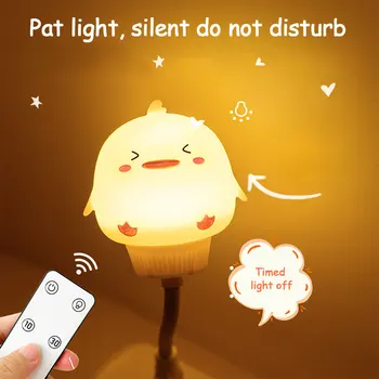 LED Chlidren USB Nočné Svetlo Roztomilý Kreslený Noc Lampa Medveď Diaľkové Ovládanie pre Dieťa Dieťa Spálňa Decor Nočná Lampa Vianočný Darček