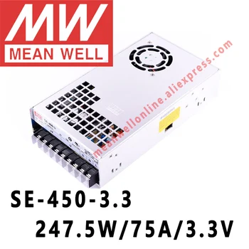 SE-450-3.3 Znamenať Aj 247.5 W/75A/3.3 V DC Jeden Výstup Napájací zdroj meanwell on-line obchod