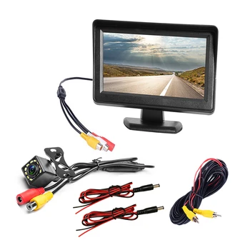 4.3 Palca na Auto Monitor TFT LCD Digitálne Obrazovky 480*365 2 Spôsobom AV Vstup Videa Vozidla Zadnej strane parkovacia Kamera Parkovací Monitor