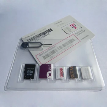 Držiak Sim Karty Úložné Puzdro Pre 5 Micro Veľkosti Sim Karty A Telefón Vysunúť Pin Pvc Transparentné Multi-Function Kartu Nastaviť
