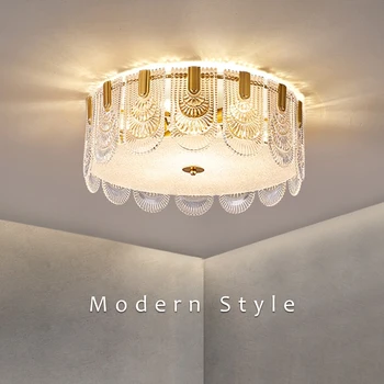 LED Stropné Svietidlo Pre Obývacej Izby, Spálne, Kuchyne, Moderné Luxusné Krištáľové Sklo Zlato E14 Kolo Dizajn, Luster Svietidlá