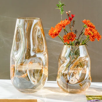 Nordic Light Luxusnom Štýle Nepravidelného Tvaru Vázy Obývacia Izba Model Izba Suché Kvetinové Vázy Mäkké Dekorácie
