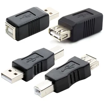 USB 2.0 Samica na USB Typ A, Typ B Samec na Male Female to Male Adaptér Elektronika Converter Konektor USB Tlačiareň Adaptér