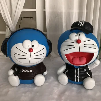Doraemon Anti-drop Úsporu Peňazí Box Veľké Banky Peniaze Tvorivé Roztomilý Kreslený Vinyl Prasiatko Kawaii Deti Darčeky Mince Bezpečné Skryté