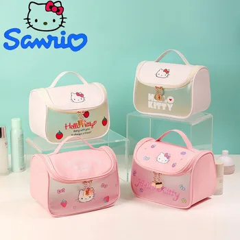 Sanrio Kozmetická Taška Hello Kitty Taška Kuromi Moje Melódie Make-Up Taška Transparentné Prenosné Wash Bag Krásy Skladovanie High-Capacity Darček