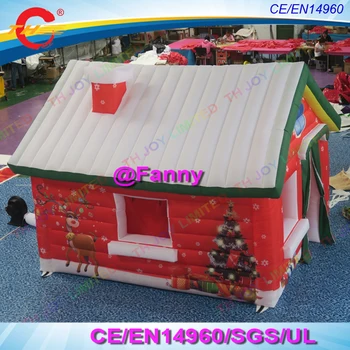 lacné vianočné nafukovacie santa dom, nafukovacie santa grotto, reklamné inflatables vianočné stan, zdarma vzduchu loď na dvere