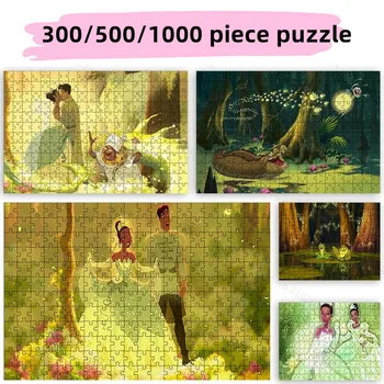 Disney Značky 300 500 1000 Puzzle Darčeky Princezná A Žaba, Kreslené Hádanky Vzdelávacie Hračky Pre Deti, Dospelých Zber Hobby