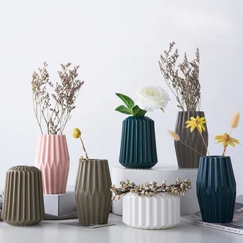 Nordic Domov Tvorivé Keramické Dekoračné Vázy, Dekorácie, Sušené Kvety a Kvety Mäkké Remeslá