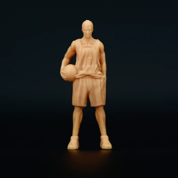 1/64 Obrázok Živice Basketbalového Hráča Model Miniatúrne Piesku Tabuľka Darebák Scény Musia Byť Farebné Sami Číslo 081