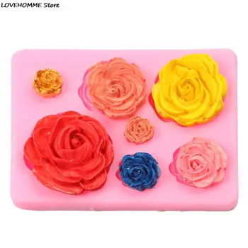 Kvet Daisy Rose Silikónové Tortu Formy Fondant Čokoláda DIY Handmade Šperky, Doplnky Cake Decoration