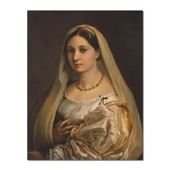 moderné farebné obrazy La velata Raphael sanzio Vysoko Kvalitné Ručne maľované