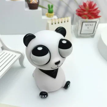Veľké Oko Panda Squeeze Bábiky Hračky Roztomilý Kreslený Odbúranie Stresu Panda Bábika Pre Odbúranie Stresu
