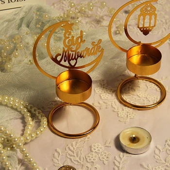Arabské Štýl Metal Zlatý svietnik Dekorácie, Sviečky Podpora Držiaka Dodávky pre Romantickú Večeru Jedálenský Stôl