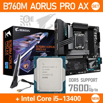 GIGABYTE B760M AORUS PRO AX WIFI Doske CPU S Core i5 13400 Sada Intel B760 Herné DDR5 Doske Podporu 7600 MHz OC Nové