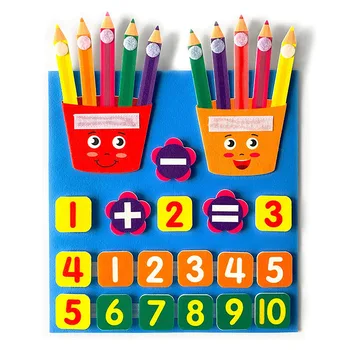 Diy Dieťa Montessori Hračky Cítil Prst Čísla, Matematika Hračka pre Deti Počítanie Skoré Vzdelávanie pre Batoľatá Inteligencie Rozvíjať