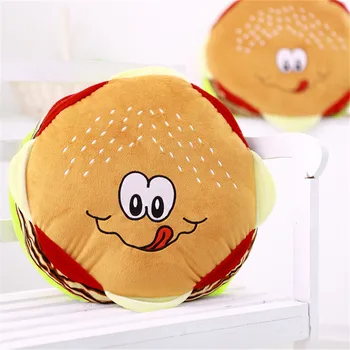 1pcs 40 cm Roztomilý Tvorivé Simulácia Potravín Hamburger Plyšové Hračky Vankúš Najlepší Darček pre Priateľa, Ktorý, Ako Jesť