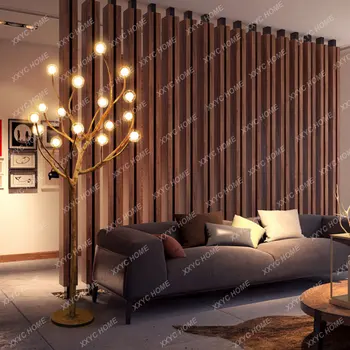 Moderné Drevo-ako Kreatívny Osobné Obývacia Izba, Spálňa, Nočné Čínskeho Zen Pobočky Podlahy Lampa