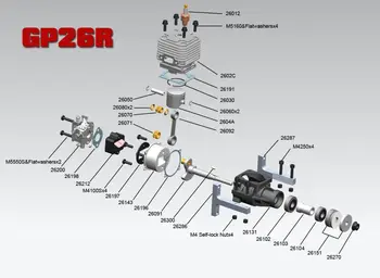 Originálne Príslušenstvo pre CRRCpro GP26R 26cc Benzínový Motor/Benzínovým Motorom pre RC Lietadlo