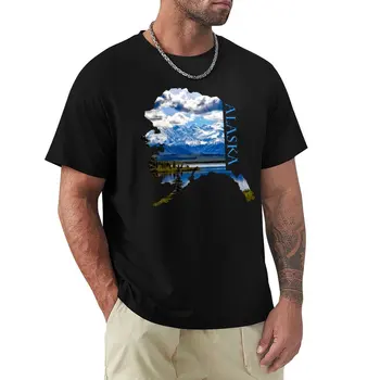 Štát Aljaška Osnovy T-Shirt plus veľkosť tričká vlastné tričko designer t shirt mužov