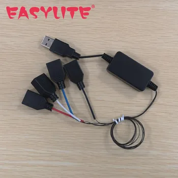 EASYLITE Multi-efekty Led Svetlo Rozbočovač USB Kábel Pre Stavebné Bloky