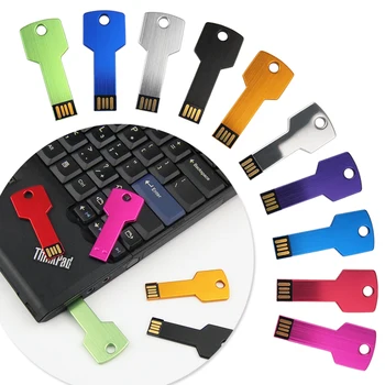 Kľúčové Pero-Disk Mini Flash Kovové USB Flash-Drive 2.0 128MB 16 GB 32 GB, 64 GB 512MB Memory Stick Skladovanie Disku 10pcs-Zadarmo-Vlastné-Logo
