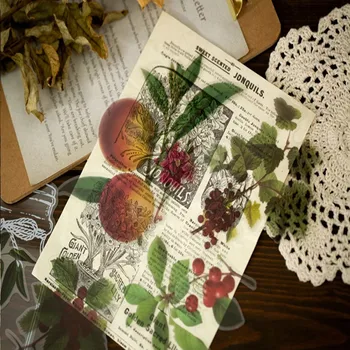10pcs/pack Vintage Vellum Papier Big Flower Ilustrácia Nálepky DIY Scrapbooking Album Nevyžiadanej Plánovač Dekoračné Nálepky