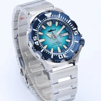 Heimdallr Nové Tichom Monster Dive Watch Modrá Dial Zafírové Sklo NH36 Automatický Pohyb pánske Náramkové hodinky 20Bar C3 Zelená Svetelná