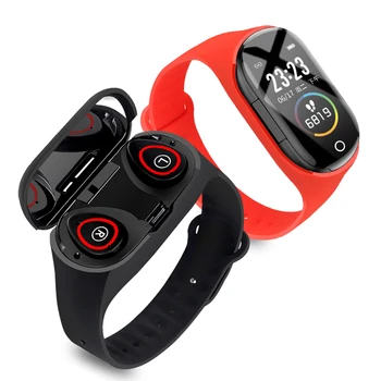 M1Pro TWS Bluetooth slúchadlo Inteligentný Náramok kapela Fitness Tracker Hodinky S Slúchadiel Srdcovej frekvencie, Krvného Tlaku Spánku Monitor