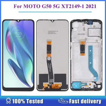 Pre Motorola Moto G50 5G XT2149-1 2021 LCD Digitalizátorom. Dotykový Displej S montážou Rámu, Výmena Náhradných dielov