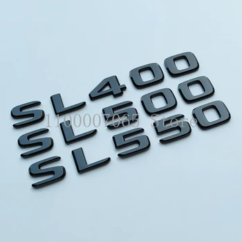 2017 Ploché Font Lesklé Čierne Písmená SL400 SL500 SL550 ABS Znak pre Mercedes Benz R231 Kufri typovom Štítku, Logo Nálepky