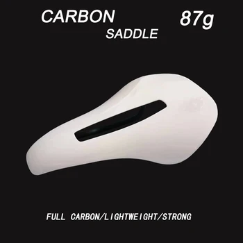 Ultralight Full Carbon Sedlo MTB/Cesta na Bicykli Sedlo Super Ľahké Kožené Vankúše Časti Bicyklov 233*141mm