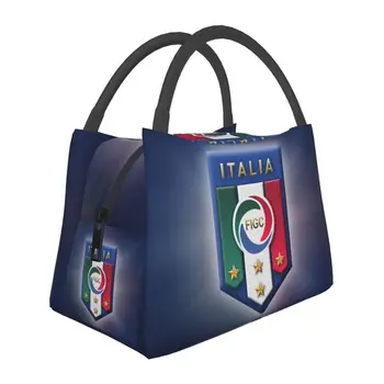 Italia Figc Izolované Obed Tašky pre Ženy Italyan Futbal Futbal Darček Resuable Tepelnej Chladnejšie Bento Box Nemocnice Office