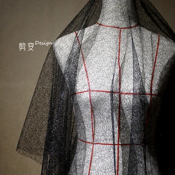 Čiernu Textúru Oka Pohľadu Dizajnéra Textílie Oblečenie Šaty Veľkoobchod Handričkou Na Meter pre Šitie Diy Materiál