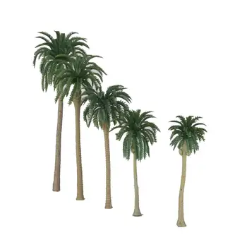 20Pcs 1/120 Model Kokosové Palmy pre Decor Zelená 8 cm